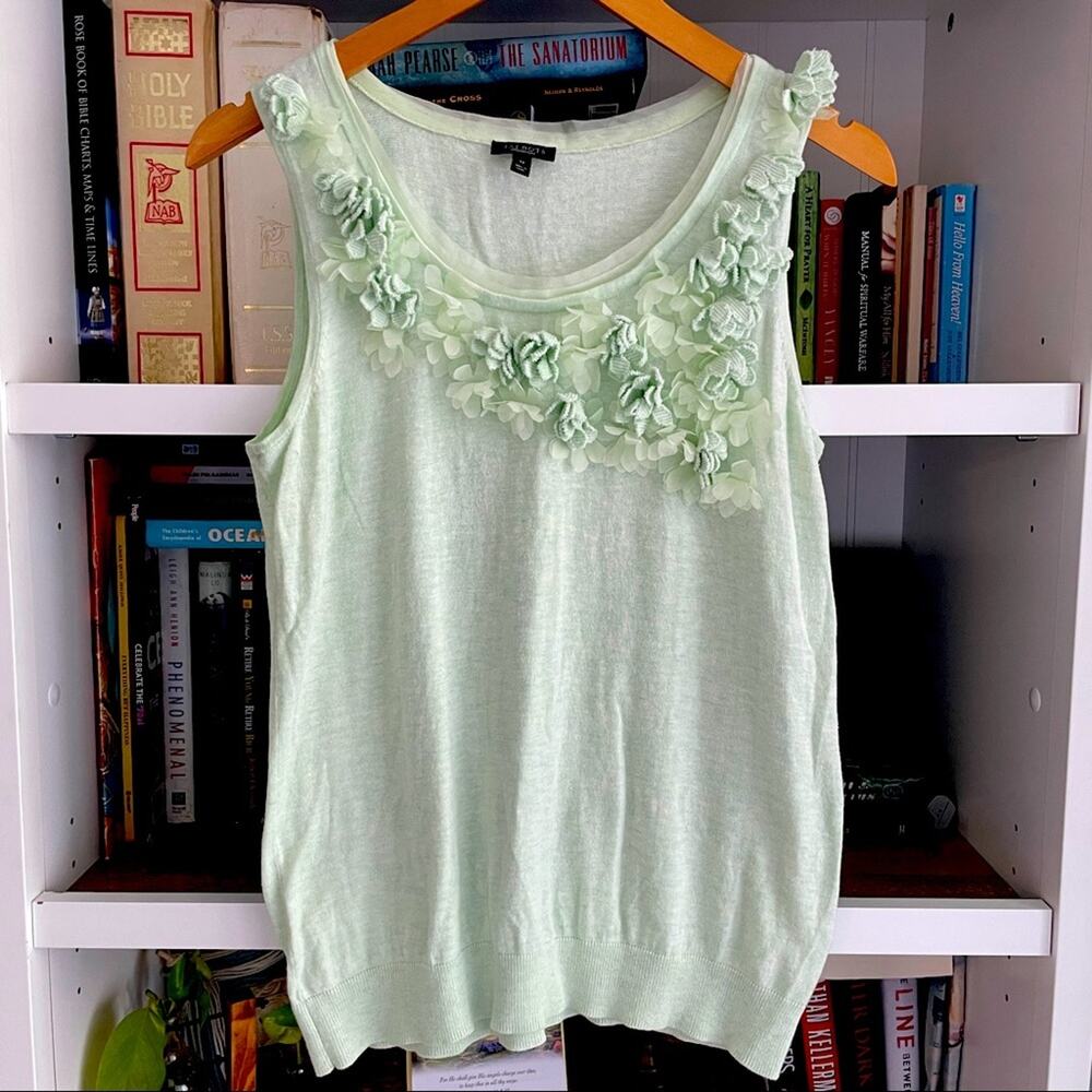 Talbots Mint Green Sleeveless Top Size M